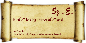Székely Erzsébet névjegykártya