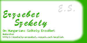 erzsebet szekely business card